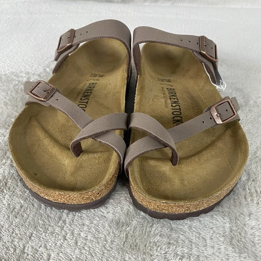 Birkenstock Mayari Sandals Womens US 8 EU 39 Mocca Birko-Flor Regular Fit NEW